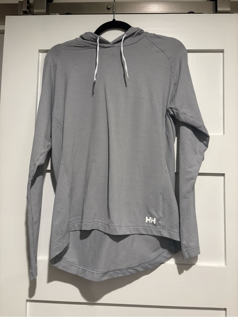 Helly Hansen Light Gray Pullover Hoodie with Subtle HH Logo